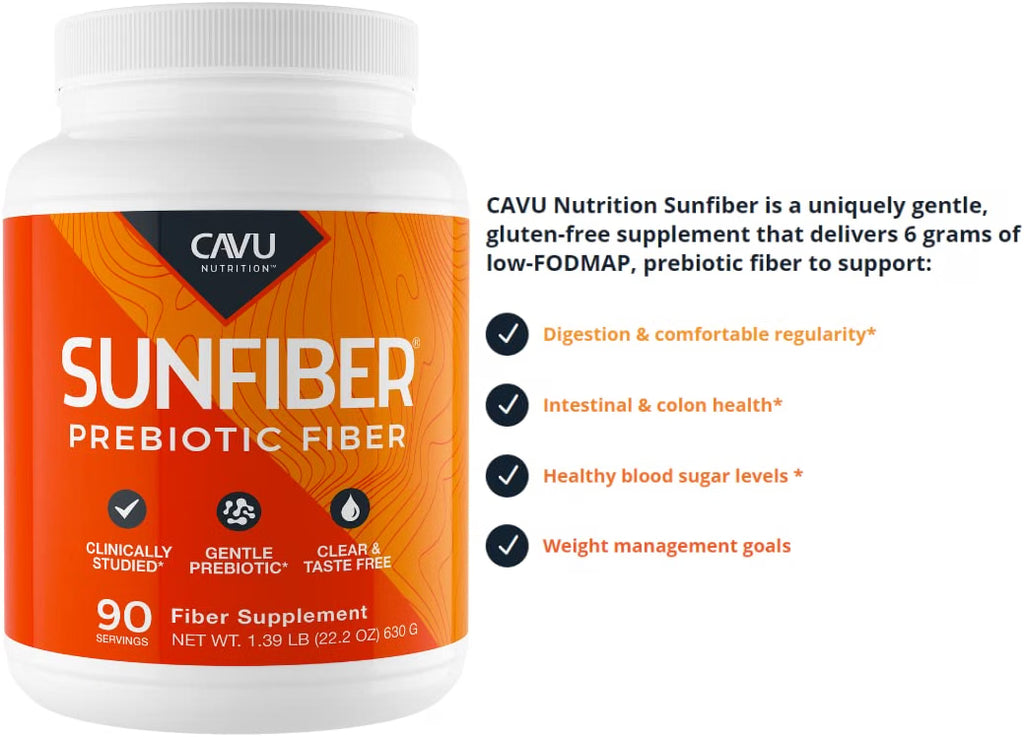 CAVU Sunfiber Soluble Prebiotic Fiber — 90 Servings