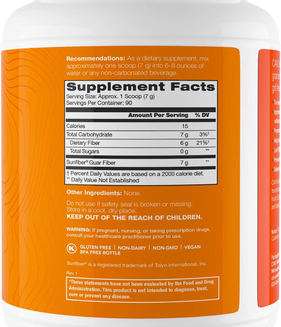 CAVU Sunfiber Soluble Prebiotic Fiber — 90 Servings